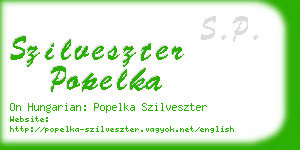 szilveszter popelka business card